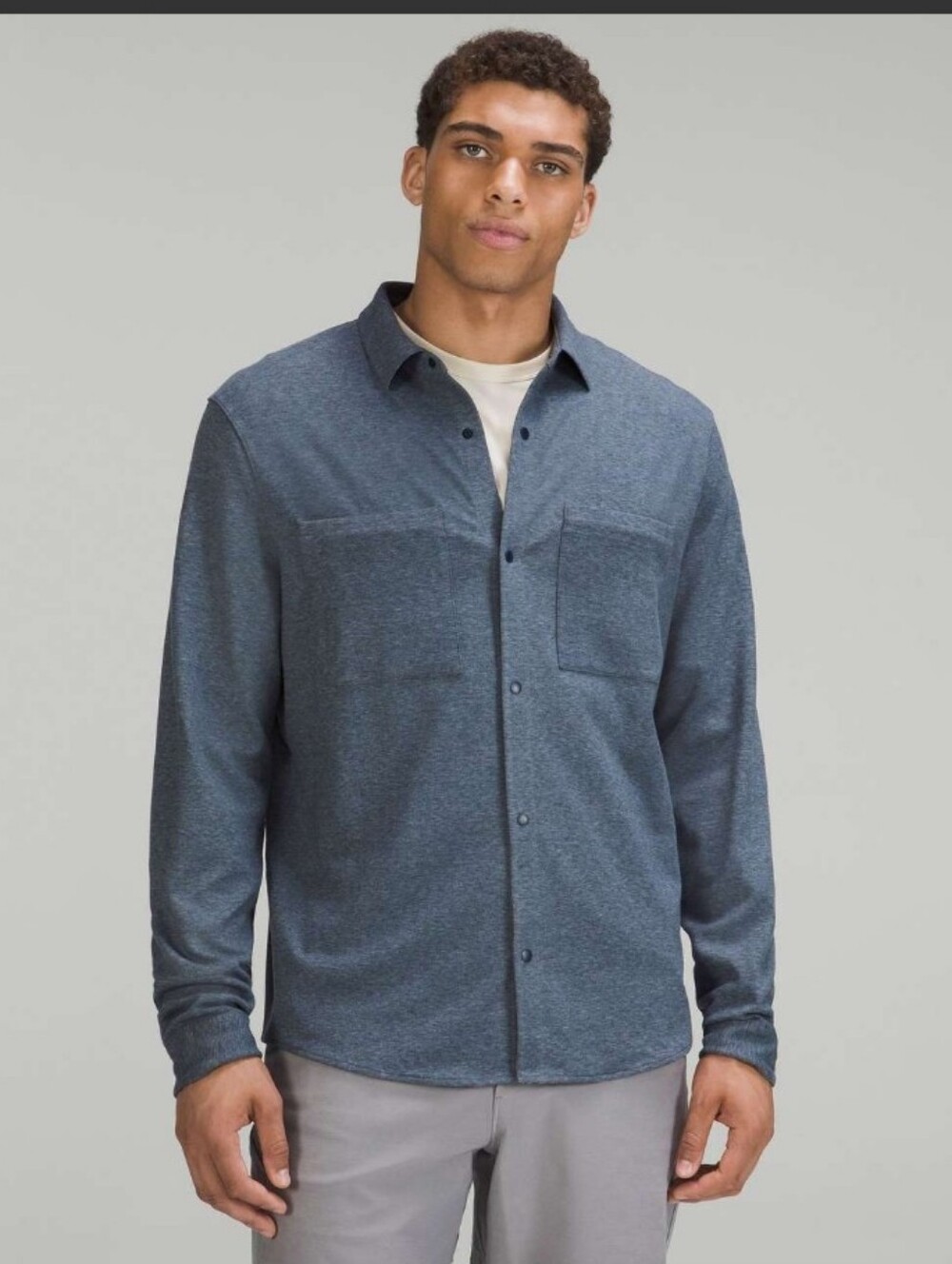 Lululemon Gray Snap Button Overshirt Extra Large